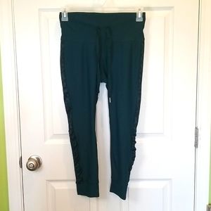 Xersion Women's Leggings Leopard Print Tuxedo Stripe, Size Medium